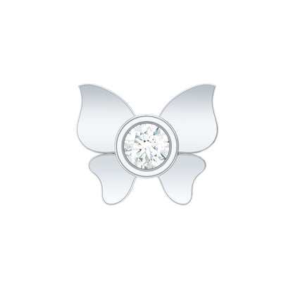 Diamond Butterfly Earring for Helix Piercing
