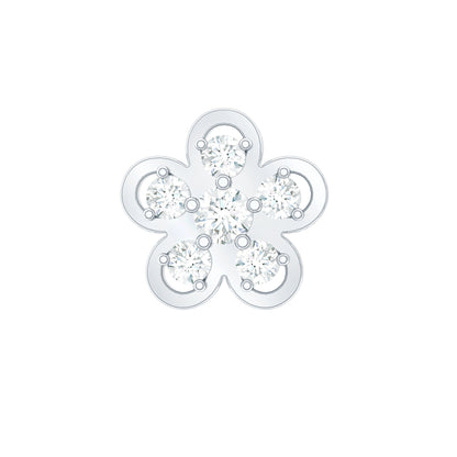 Diamond Floral Helix Earring for Women