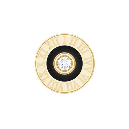 Diamond Clock Earring for Cartilage Piercing