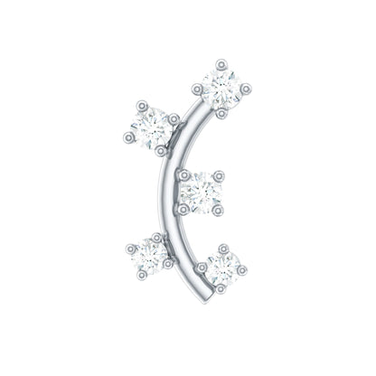 Diamond Curved Crawler Earring
