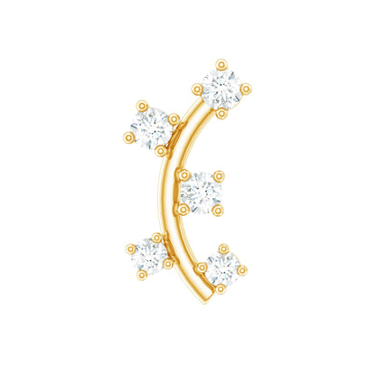 Diamond Curved Crawler Earring