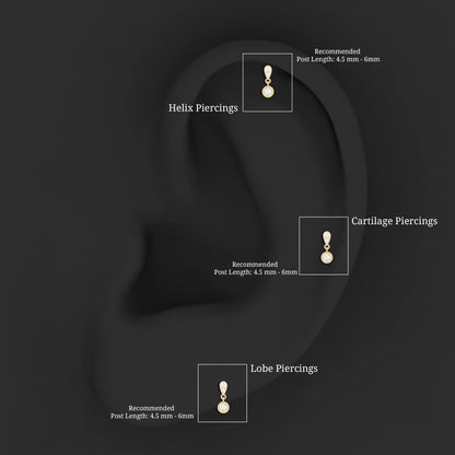 Diamond Cartilage Drop Earring