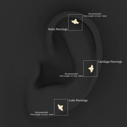 Minimalist Diamond Floral Earring for Cartilage Piercing