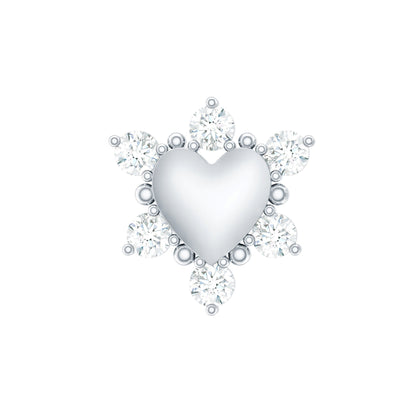 Diamond Heart Upper Lobe Earring