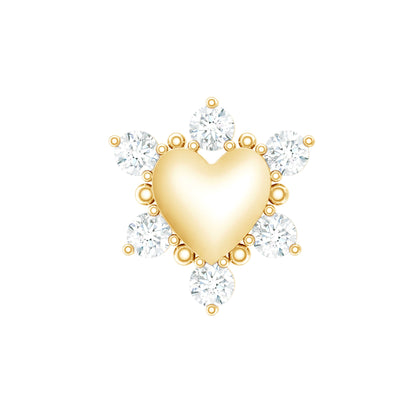 Diamond Heart Upper Lobe Earring
