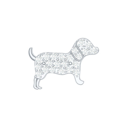 Adorable Diamond Puppy Earring for Helix Piercing