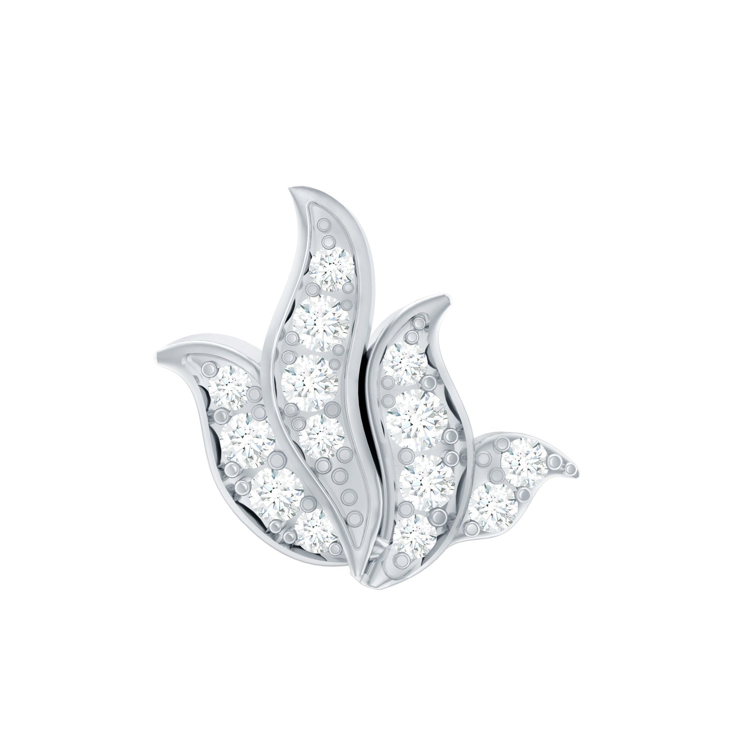 Diamond Leaf Helix Earring for Women