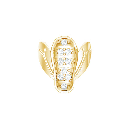 Diamond Bumblebee Earring for Helix Piercing