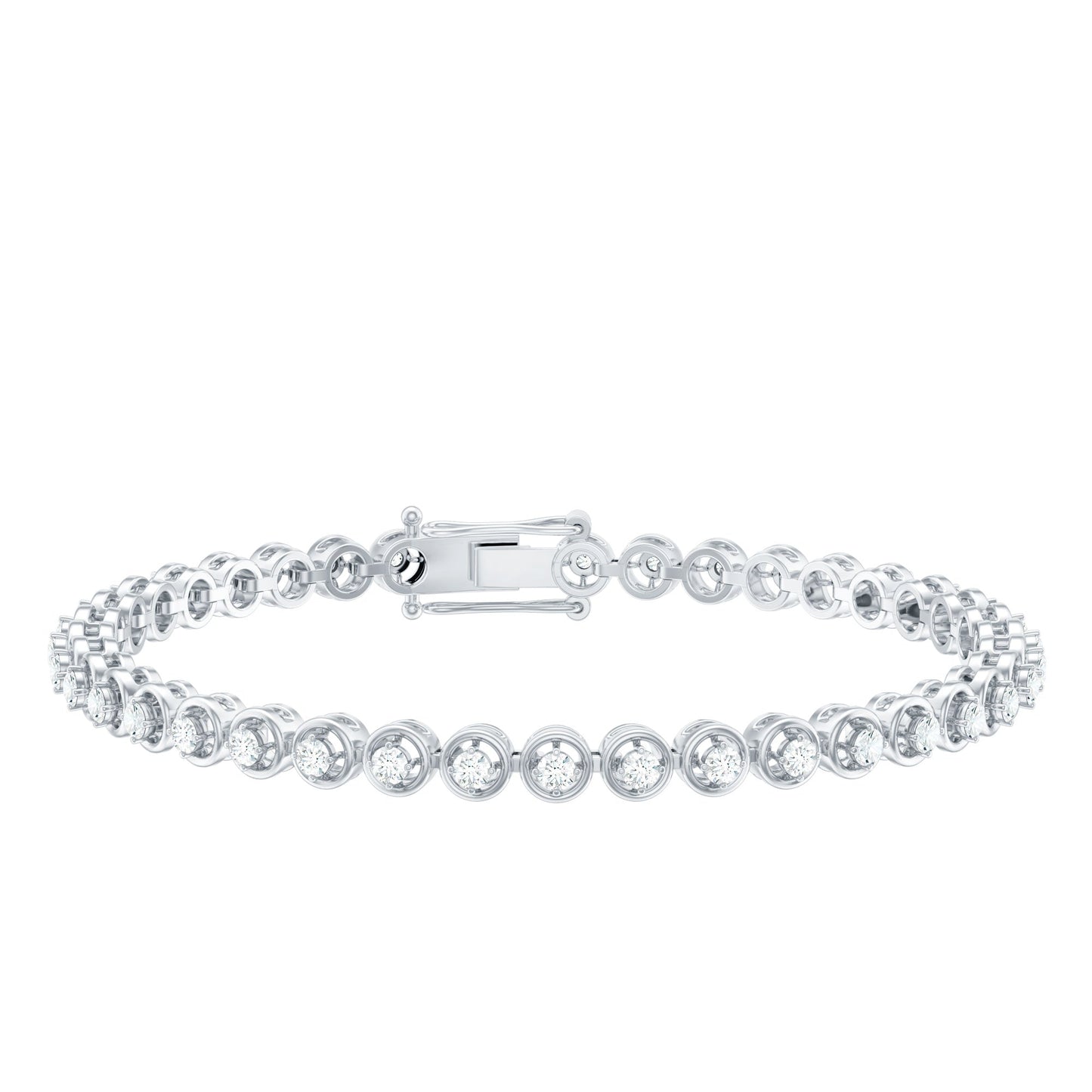 Certified Lab Grown Classic Round Diamond Bridal Tennis Bracelet