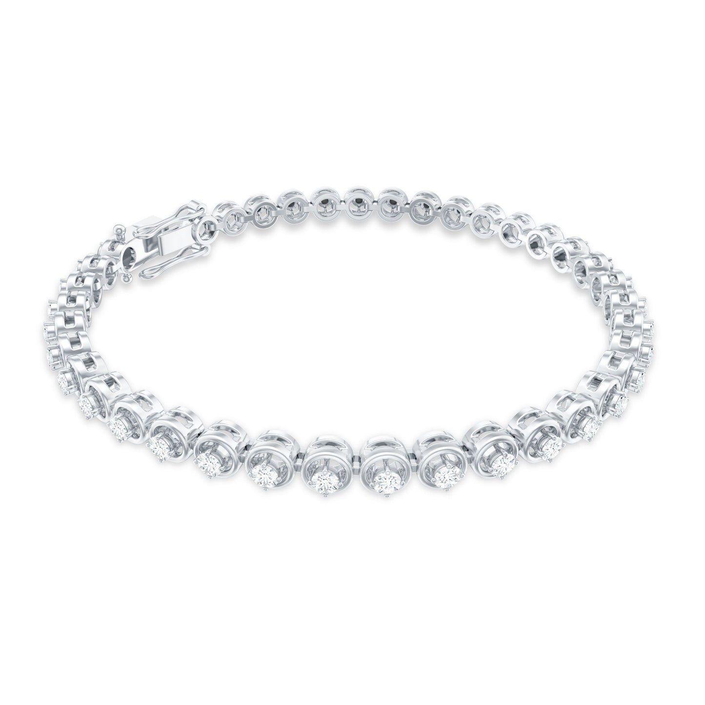 Certified Lab Grown Classic Round Diamond Bridal Tennis Bracelet