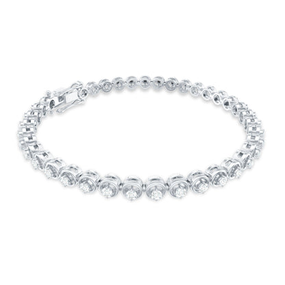 Certified Lab Grown Classic Round Diamond Bridal Tennis Bracelet