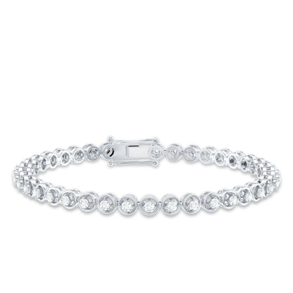 Certified Lab Grown Classic Round Diamond Bridal Tennis Bracelet