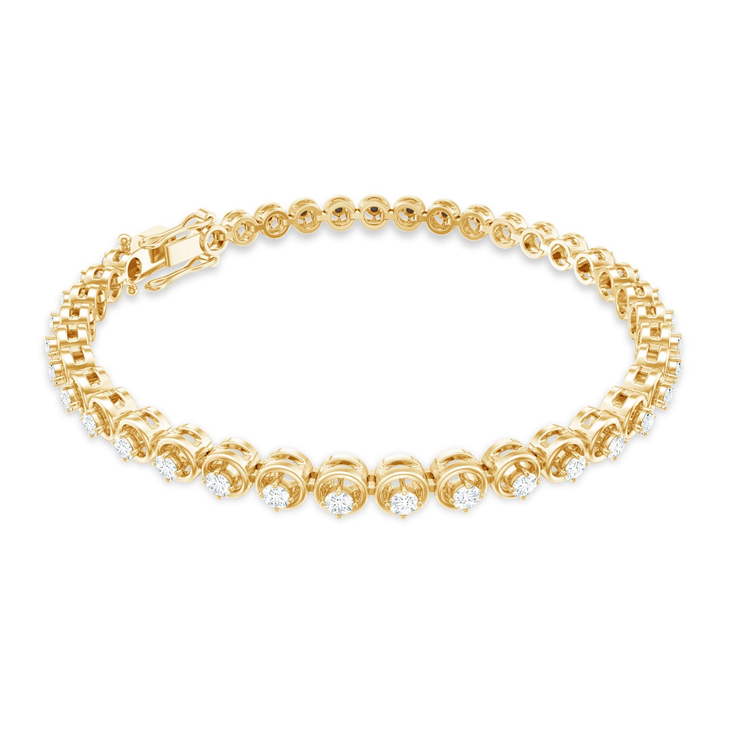 Certified Lab Grown Classic Round Diamond Bridal Tennis Bracelet