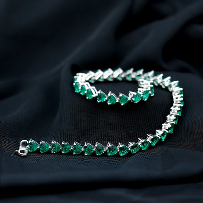 Certified Lab Grown Bezel Set Diamond Eternity Chain Bracelet