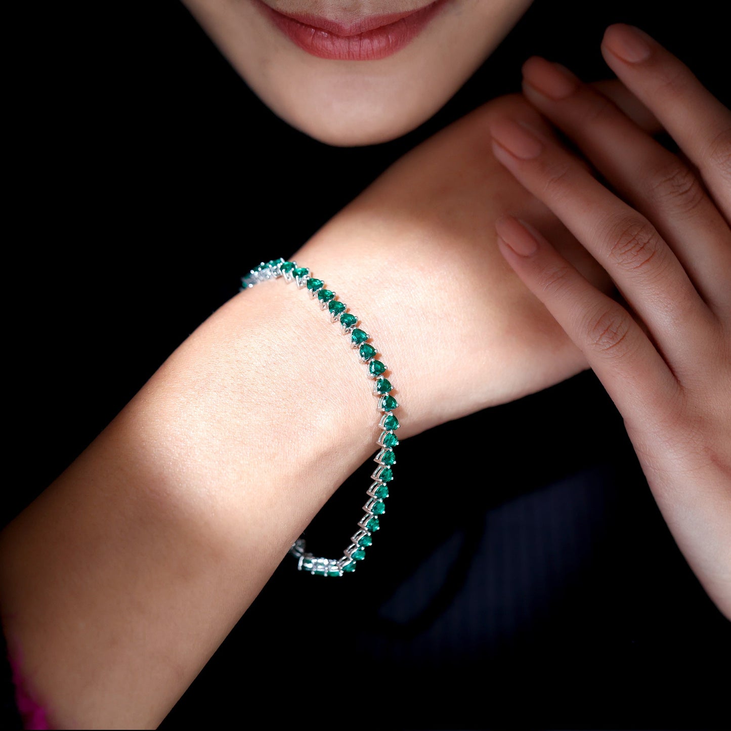 Certified Lab Grown Bezel Set Diamond Eternity Chain Bracelet