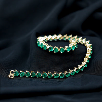 Certified Lab Grown Bezel Set Diamond Eternity Chain Bracelet