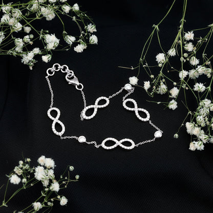 Lab Grown Diamond Infinity Bracelet for Women