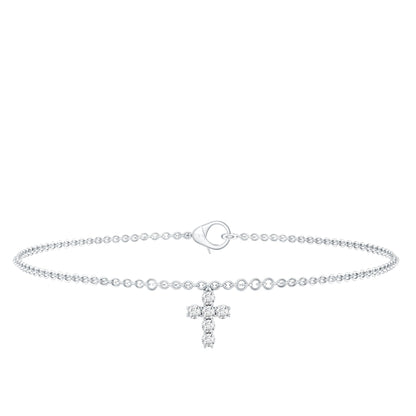 Certified Lab Grown Diamond Cross Bracelet