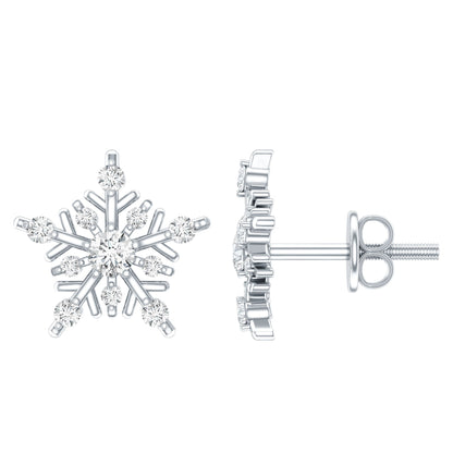 Lab Grown Diamond Icy Snowflake Earrings