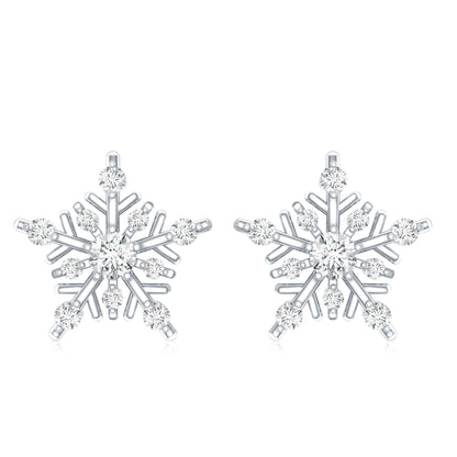 Lab Grown Diamond Icy Snowflake Earrings