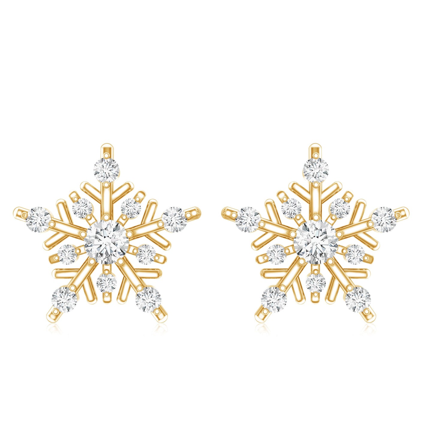 Lab Grown Diamond Icy Snowflake Earrings