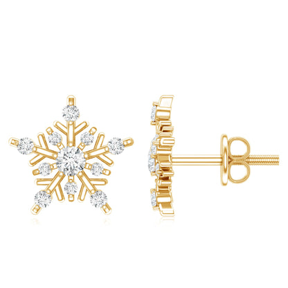 Lab Grown Diamond Icy Snowflake Earrings
