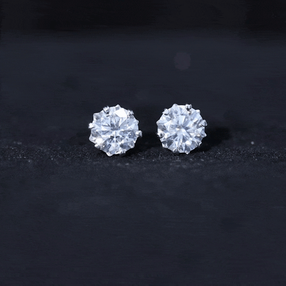 Certified 7 mm Lab Created Diamond 2 Carat Earrings