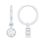 Bezel Set Lab Grown Diamond Drop Earrings for Women