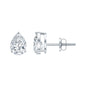 Certified 2 Carat Diamond Teardrop Earrings With Screw Back