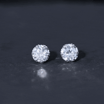 Certified Lab Created Diamond Crown Earrings for Women