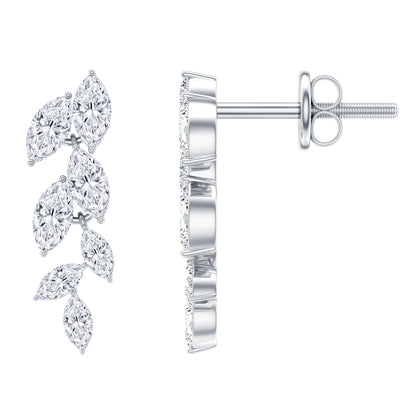 Certified Lab Grown Diamond Dangling Earrings for Women