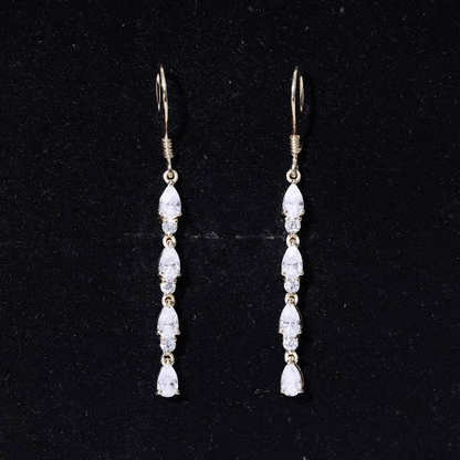 Lab Grown Diamond Long Dangling Earrings