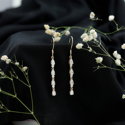 Lab Grown Diamond Long Dangling Earrings