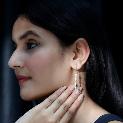 Lab Grown Diamond Long Dangling Earrings