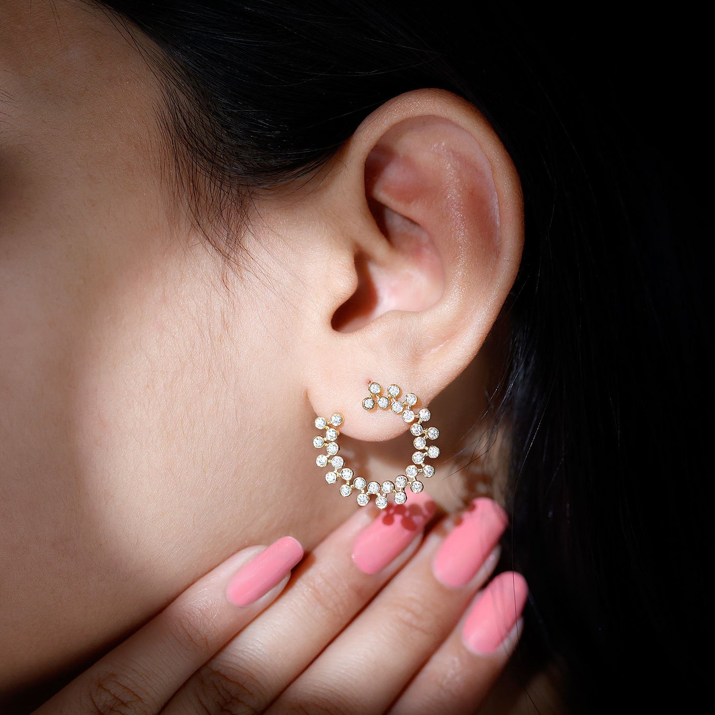 Certified Lab Created Diamond Statement Stud Earrings