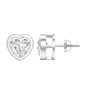 Certified Bezel Set 7mm Lab Grown Diamond Heart Earrings