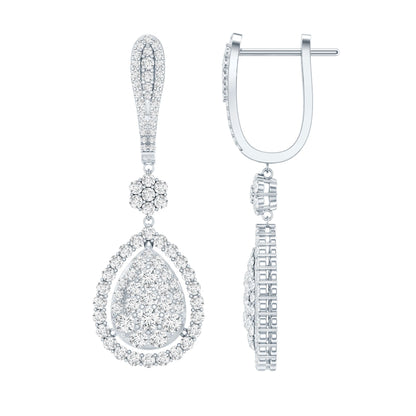 Lab Grown Diamond Bridal Drop Earrings
