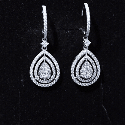 Certified Lab Created Diamond Wedding Earrings For Bride