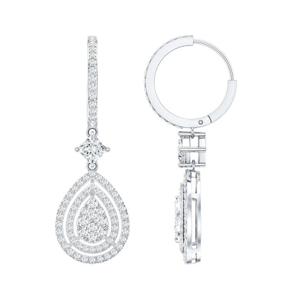 Certified Lab Created Diamond Wedding Earrings For Bride