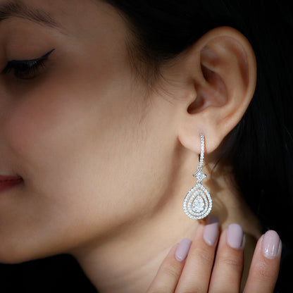 Certified Lab Created Diamond Wedding Earrings For Bride