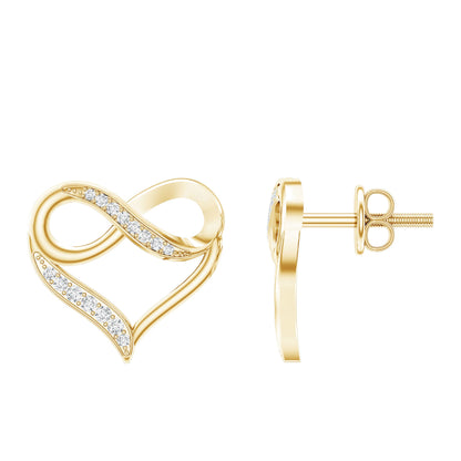 Certified Lab Created Diamond Heart Infinity Stud Earrings