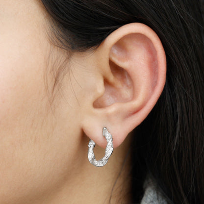 Certified Lab Grown Diamond Twisted Hoop Earrings for Women
