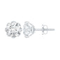 1.9 Carat Round Cut Cubic Zirconia Solitaire Stud Earrings in Silver