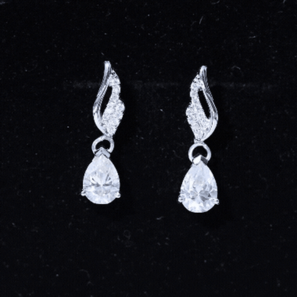 Certified 2.6 Carat Moissanite Teardrop Earrings for Wedding