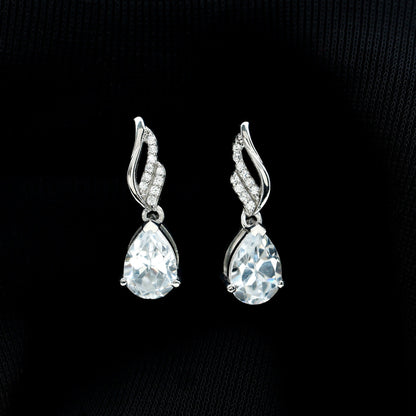 Certified 2.6 Carat Moissanite Teardrop Earrings for Wedding