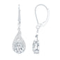 Certified Moissanite Teardrop Bridal Earrings with Leverback