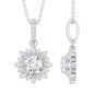 1 Carat Moissanite Vintage Inspired Necklace for Wedding