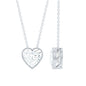 Bezel Set 8mm Lab Grown Diamond Heart Locket Necklace for Women