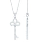 Certified Lab Created Diamond Key To My Heart Necklace