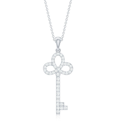 Certified Lab Created Diamond Key To My Heart Necklace